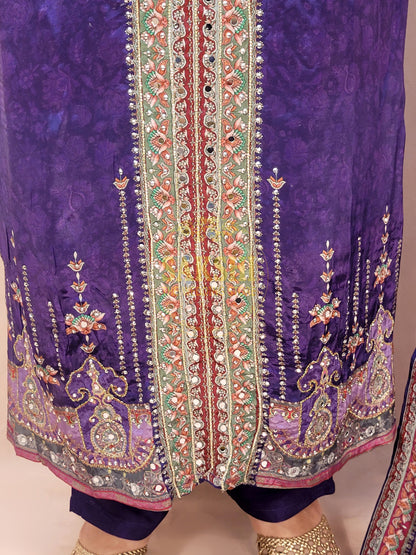 Purple Pakistani Suit with Pants