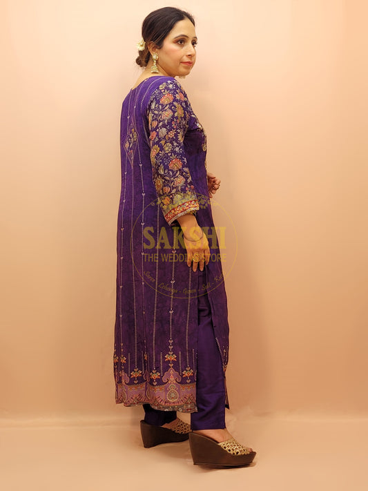 Purple Pakistani Suit with Pants