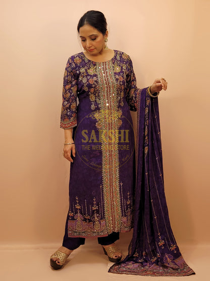 Purple Pakistani Suit with Pants
