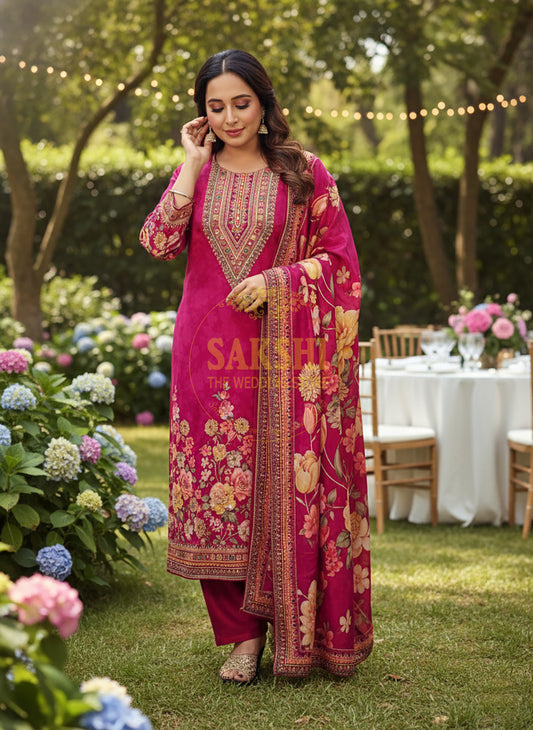Pink Pakistani Suit with Pants
