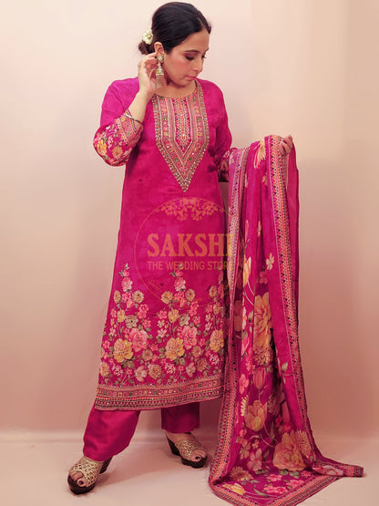 Pink Pakistani Suit with Pants