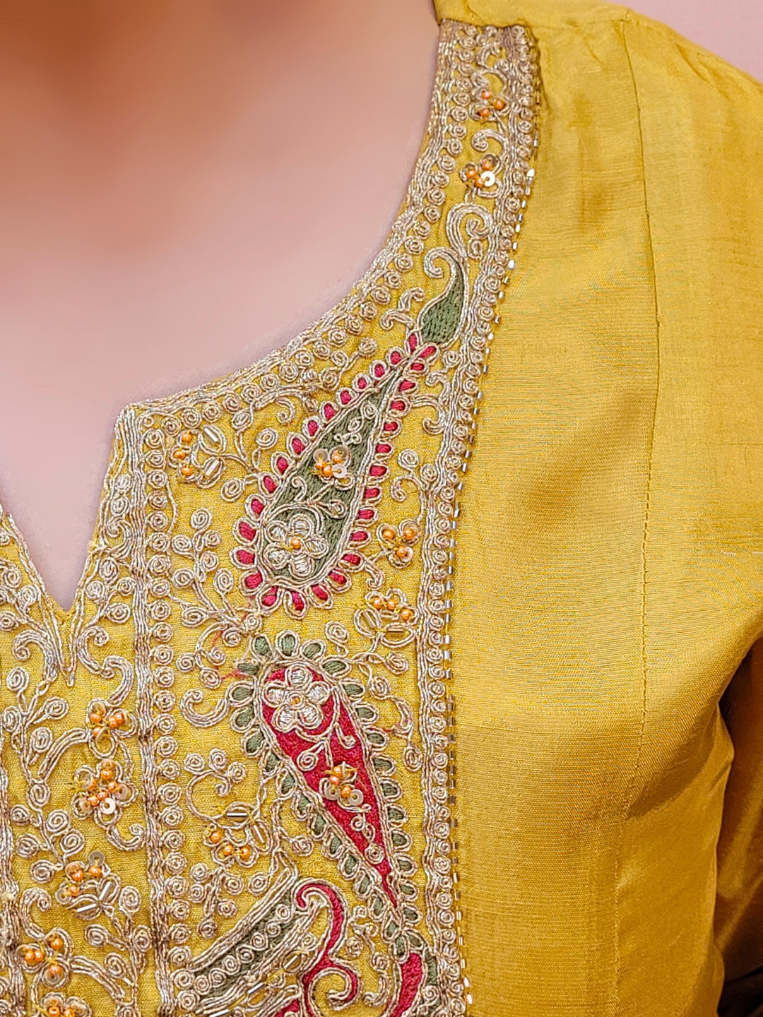Anarkali Suit in Yellow Color