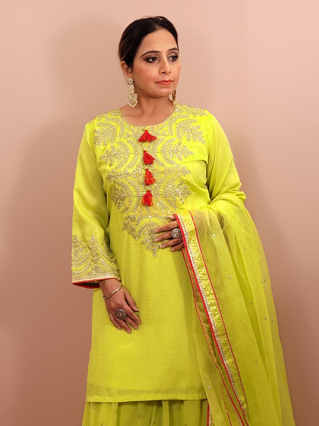 Green Sharara Suit Set