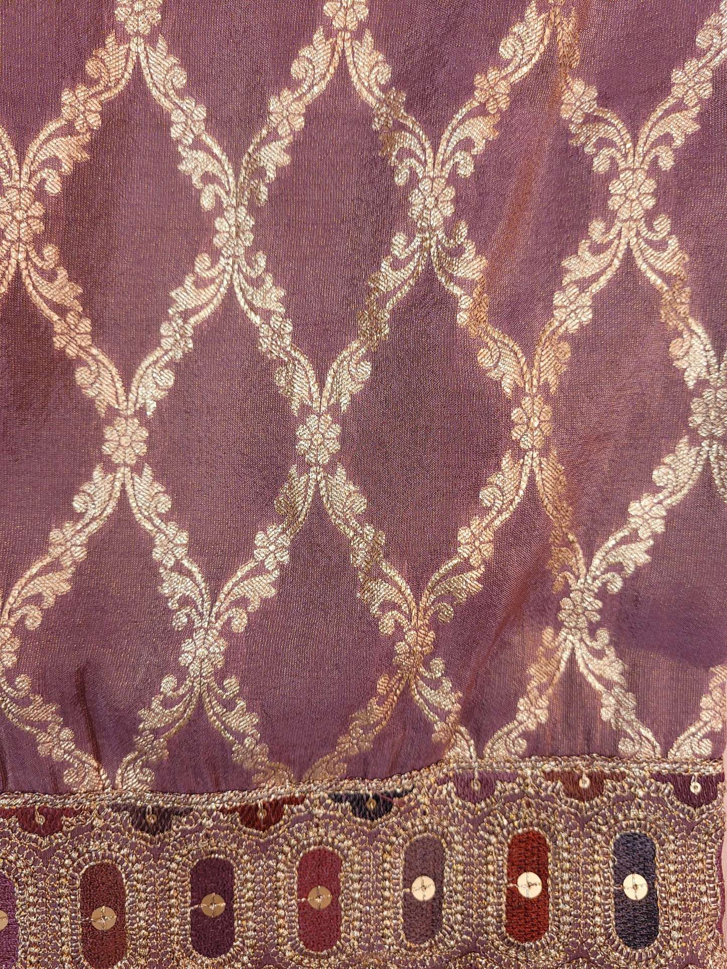 Lavender Organza Banarasi Co-ord Set