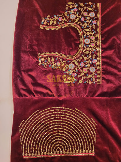 Maroon and Mustard Multicolored Bridal Lehenga Set