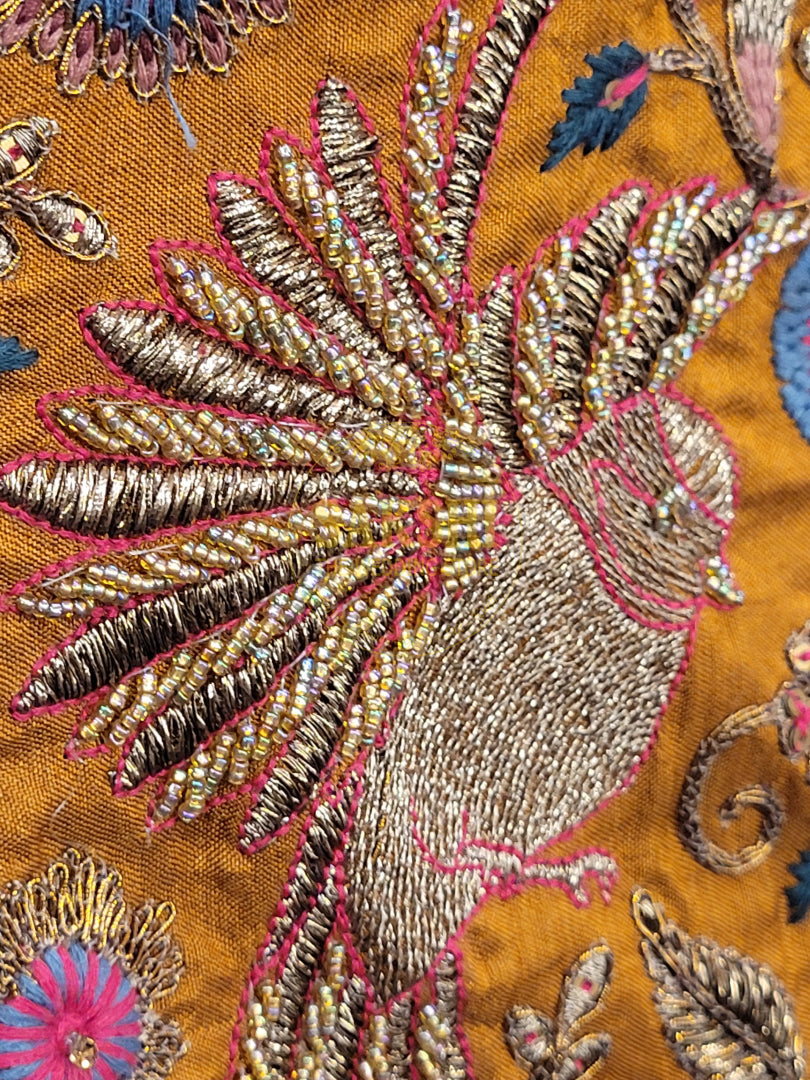 Maroon and Mustard Multicolored Bridal Lehenga Set