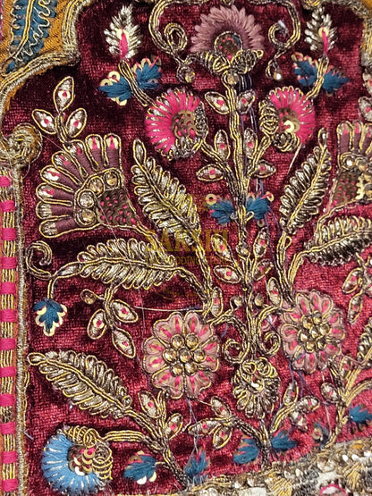 Maroon and Mustard Multicolored Bridal Lehenga Set