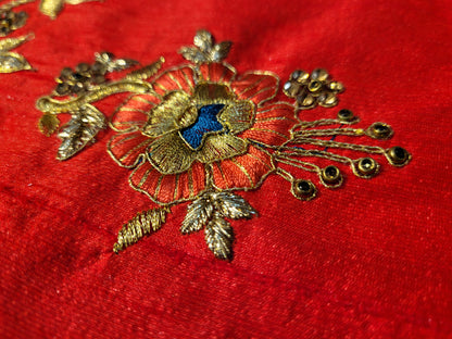 Light Golden Tissue Saree with beautiful embroidery