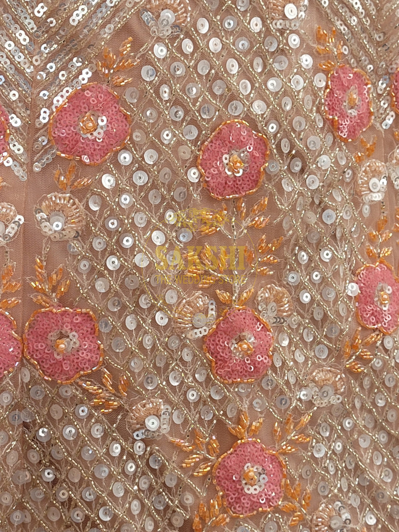 Ivory Water Sequins Lehenga