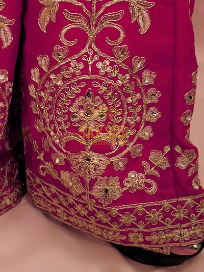 Pink Orange Shaded Sharara Set