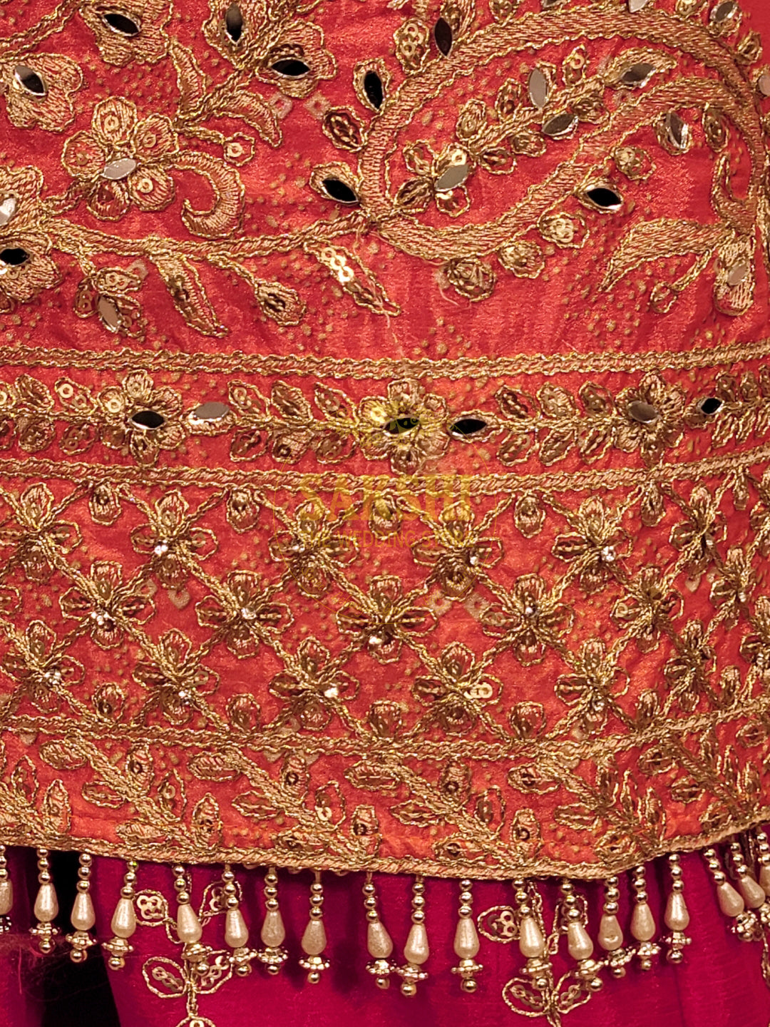 Pink Orange Shaded Sharara Set